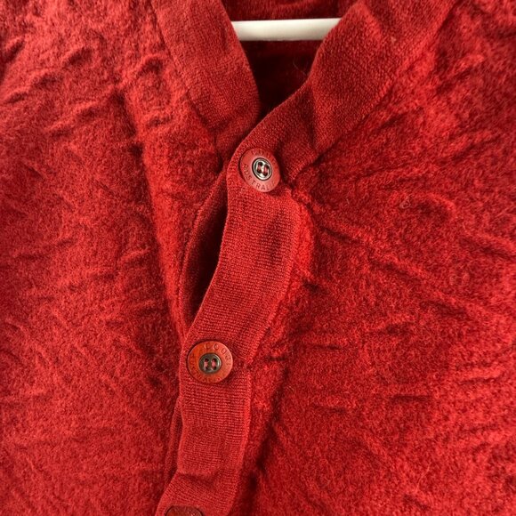 COOGI Women Pure New Wool Cardigan Sweater Red Buttons Pockets Knit Soft ~med - Picture 13 of 16